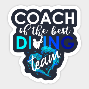 Springboard Diving Coach of the best Sport Diving Team Trainer Gift Sticker